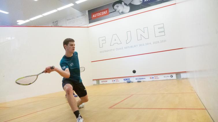 Squashista Panáček z Uherského Hradiště triumfoval jako nejmladší hráč v historii na Ostrava Squash Open