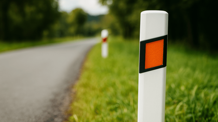 Odrazné prvky podél silnic v Otrokovicích pomáhají bránit střetům se zvěří