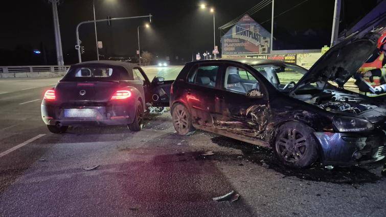 Srážka dvou vozidel v Uherském Brodě se obešla bez zranění