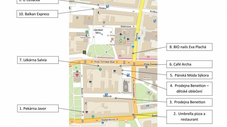 Galerie za výlohou - mapa instalací