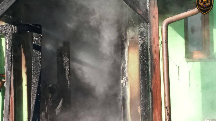 Požár v Horní Lidči. Foto: HZS ZK