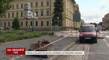 Oprava chodníku v centru města