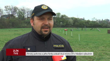 Zlínský policista a jeho fenka získali titul Mistra ČR v hledání výbušnin