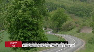 Úsek cyklostezky Bohuslavice - Mouchnice je zpevněný
