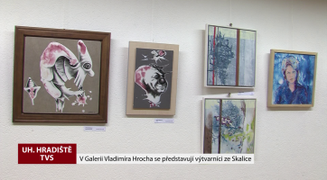 V Galerii Vladimíra Hrocha vystavují výtvarníci ze Skalice