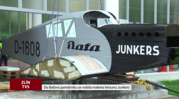 Do Baťova památníku se vrátila maketa letounu Junkers