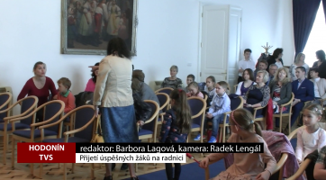 Přijetí úspěšných žáků na radnici