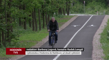 Cyklostezka z Hodonína do Ratíškovic už slouží cyklistům
