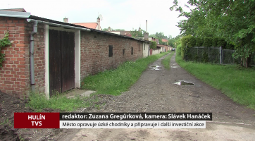 Město opravuje úzké chodníky a připravuje další investiční akce