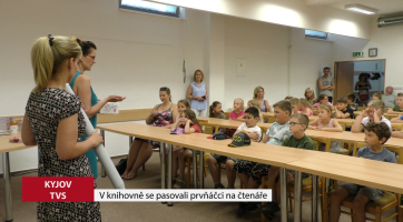 V knihovně se pasovali prvňáčci na čtenáře