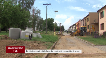 Revitalizace ulice Velehradská bude stát osm milionů korun