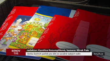 Sbírka školních potřeb pro děti ze sociálně slabých rodin