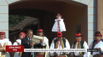 Do Záhlinic se vrátilo hanácké právo