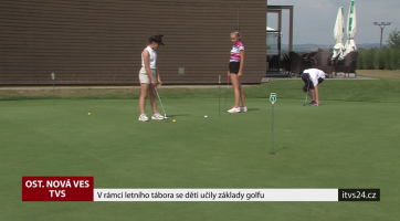 V rámci letního tábora se děti učily základy golfu