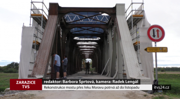 Rekonstrukce mostu přes řeku Moravu potrvá až do listopadu