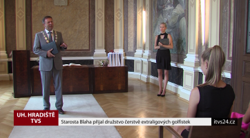 Starosta Blaha přijal družstvo čerstvě extraligových golfistek