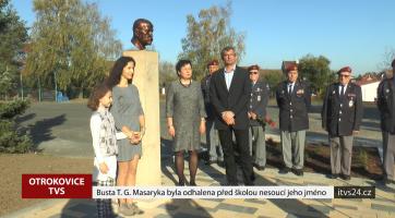 V Otrokovicích byla odhalena busta T. G. Masaryka
