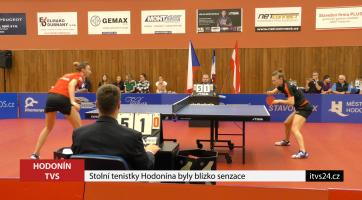 Stolní tenistky Hodonína byly blízko senzaci