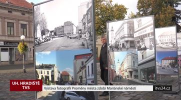 Mariánské náměstí zdobí výstava fotografií Proměny města