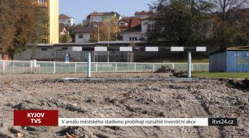 V areálu městského stadionu probíhají rozsáhlé investiční akce