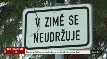 Hrates pořídil novou techniku na zimní údržbu komunikací