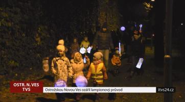 Ostrožskou Novou Ves rozzářil lampionový průvod