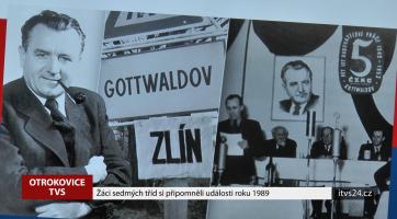 Žáci sedmých tříd si připomněli události roku 1989