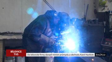 Do bílovické firmy dorazil ministr průmyslu a obchodu Karel Havlíček