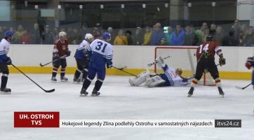 Hokejové legendy Zlína podlehly Ostrohu po nájezdech