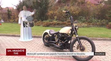 Motocykl vyrobený pro papeže Františka skončil na Slovácku