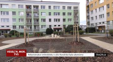 Rekonstrukce vnitrobloku v ulici Kovářská byla ukončena