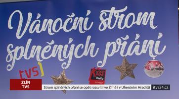 Strom splněných přání se opět rozsvítil ve Zlíně i v Hradišti