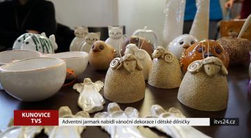 Adventní jarmark nabídl vánoční dekorace i dětské dílničky