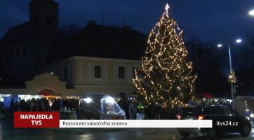 V Napajedlích rozsvítili vánoční strom 