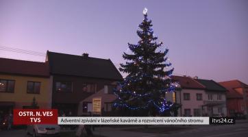 Adventní zpívání v lázeňské kavárně a rozsvícení vánočního stromu