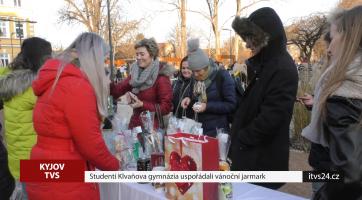Studenti Klvaňova gymnázia uspořádali vánoční jarmark