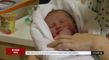 Mia Macková je prvním letošním kyjovským občánkem