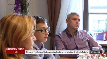Zástupci města přijali na radnici mistra republiky Kryštofa Tykala