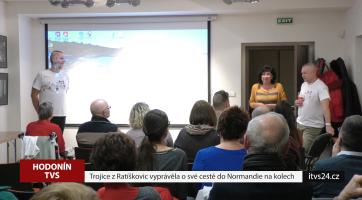 Trojice z Ratíškovic vyprávěla o své cestě do Normandie na kolech