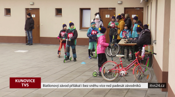 Biatlonový závod přilákal i bez sněhu více než 50 závodníků