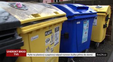 Pytle na papírový a plastový odpad roznese služba přímo do domů
