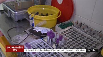 Dobrovolníci v Uherskohradišťské nemocnici darovali 114 litrů krve