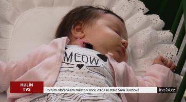 Prvním občánkem města se v roce 2020 stala Sára Burdová