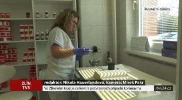 Ve Zlínském kraji je celkem 5 potvrzených případů koronaviru