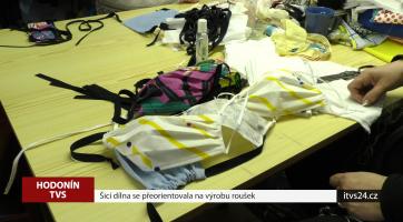 Šicí dílna se přeorientovala na výrobu roušek