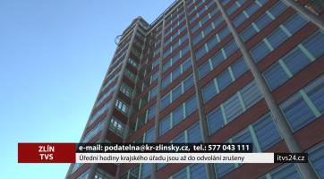 Úřední hodiny krajského úřadu jsou až do odvolání zrušeny