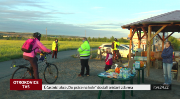 Účastníci akce "Do práce na kole" dostali snídani zdarma