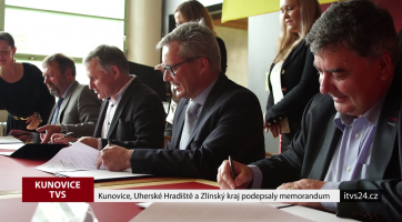 Kunovice, Uherské Hradiště a Zlínský kraj podepsaly memorandum