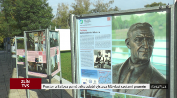 Prostor u Baťova památníku zdobí výstava Má vlast cestami proměn