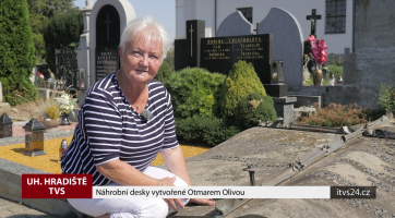 Náhrobní desky vytvořené Otmarem Olivou